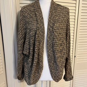 Forever 21 Black and Tan Chunky Knit Cardigan